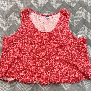 Old Navy Red Floral Women's Tank Top